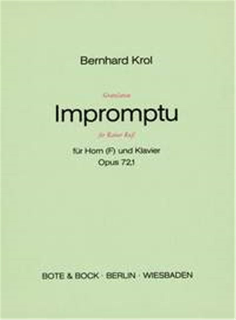 Gratulation Impromptu fur Rainer Rus op. 72/1